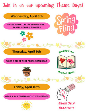 Theme Days for April 8-10